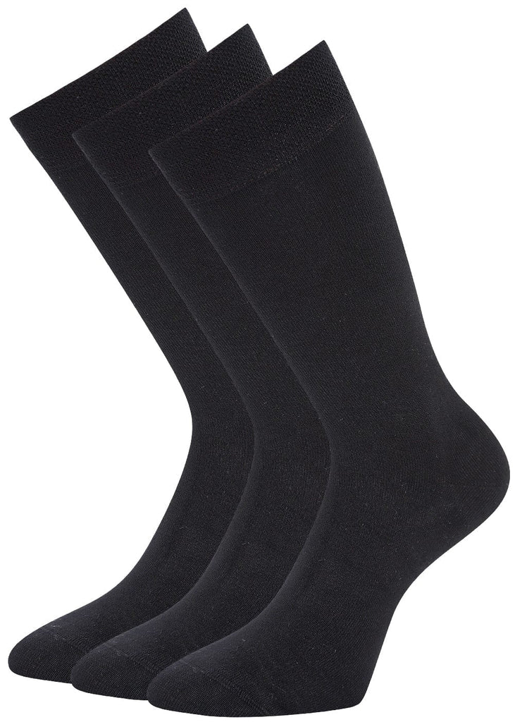 KB Socken 35-38 / schwarz Bambussocken schwarz ohne Gummi - 6 Paar