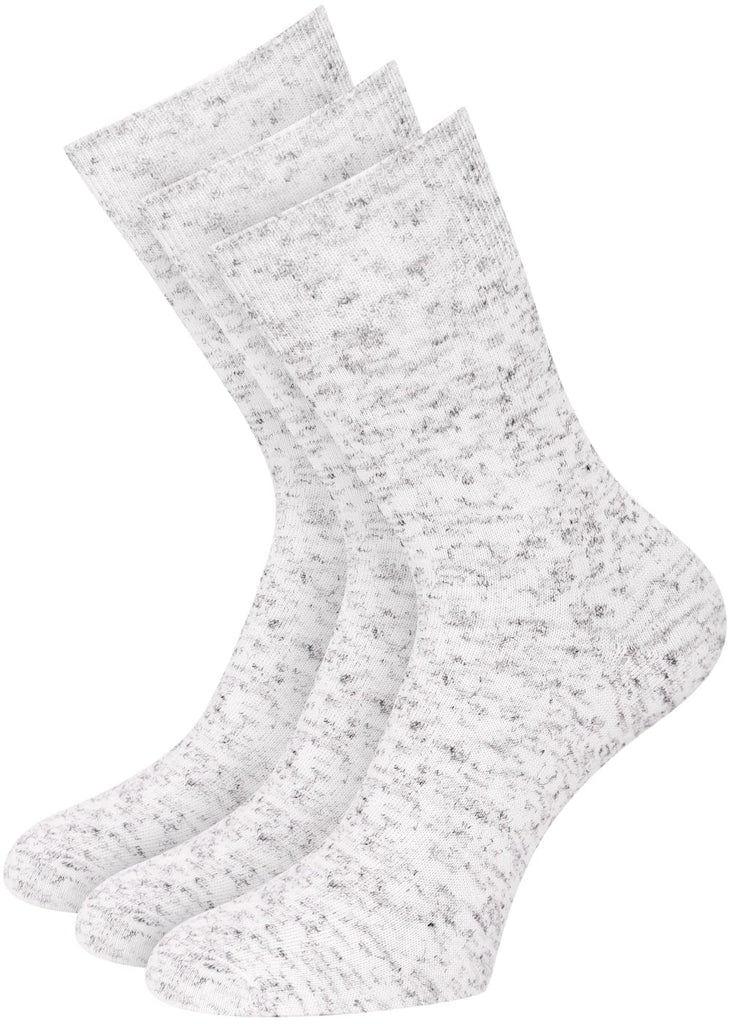 KB Socken 35-38 / weiß Damensocken ohne Gummi - Italy Melange - 10 Paar