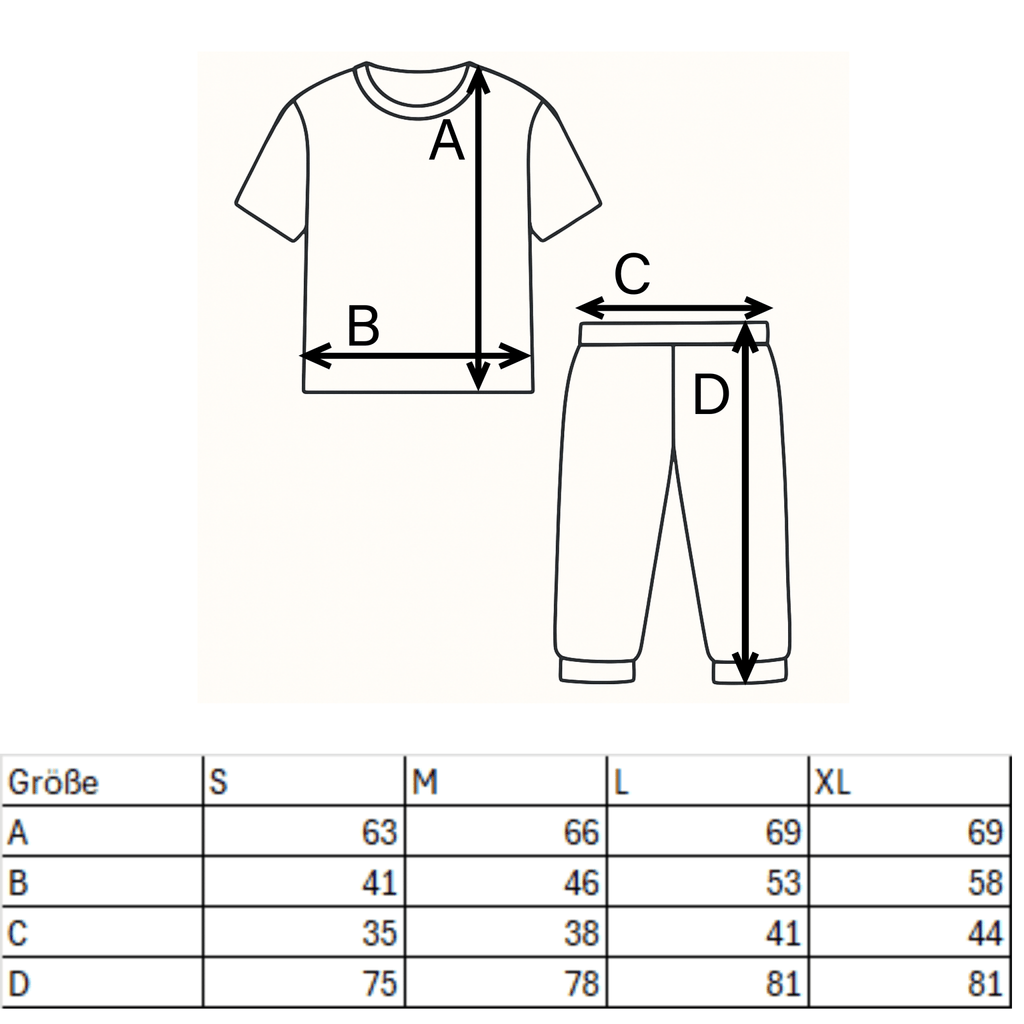 Damen Schlafanzug Caprihose - 100% Baumwolle - KB Socken