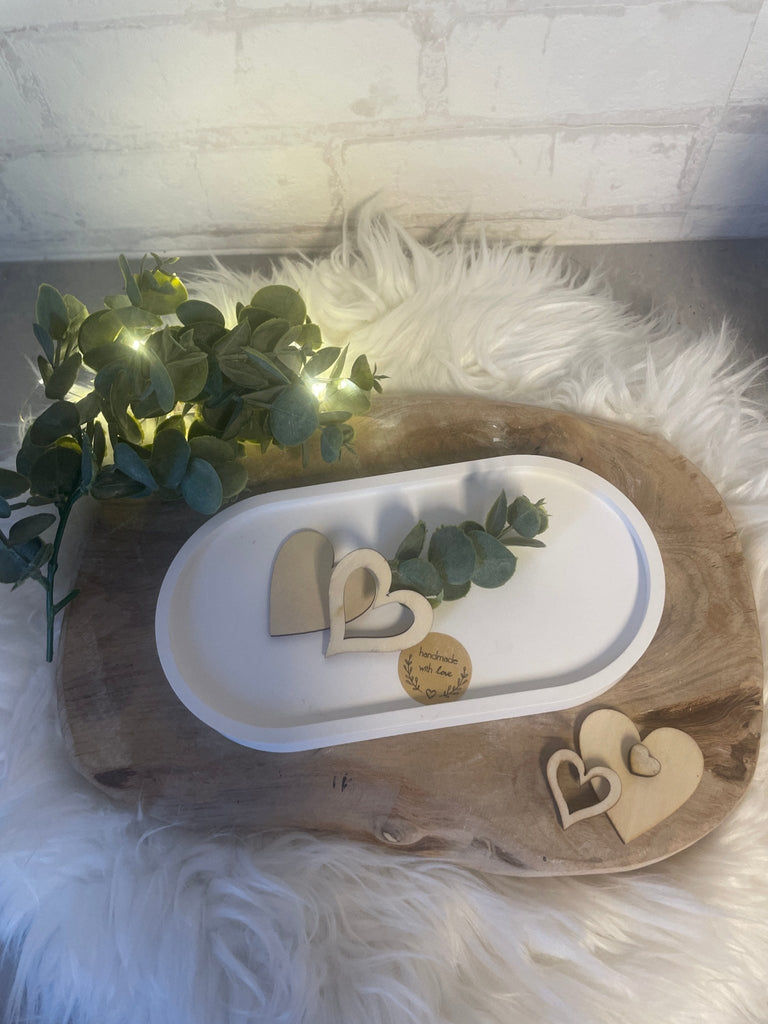 Deko Häuser - Set aus Keraflott mit Trockenblumen – Skandi Stil Handarbeit - KB Socken