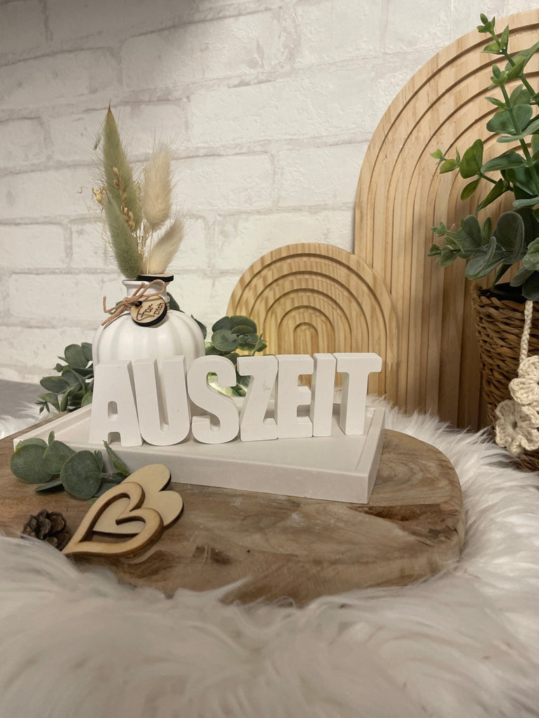 Deko - Set mit Vase, Trockenblumen & „Home“ - Schriftzug – Geschenkidee - KB Socken