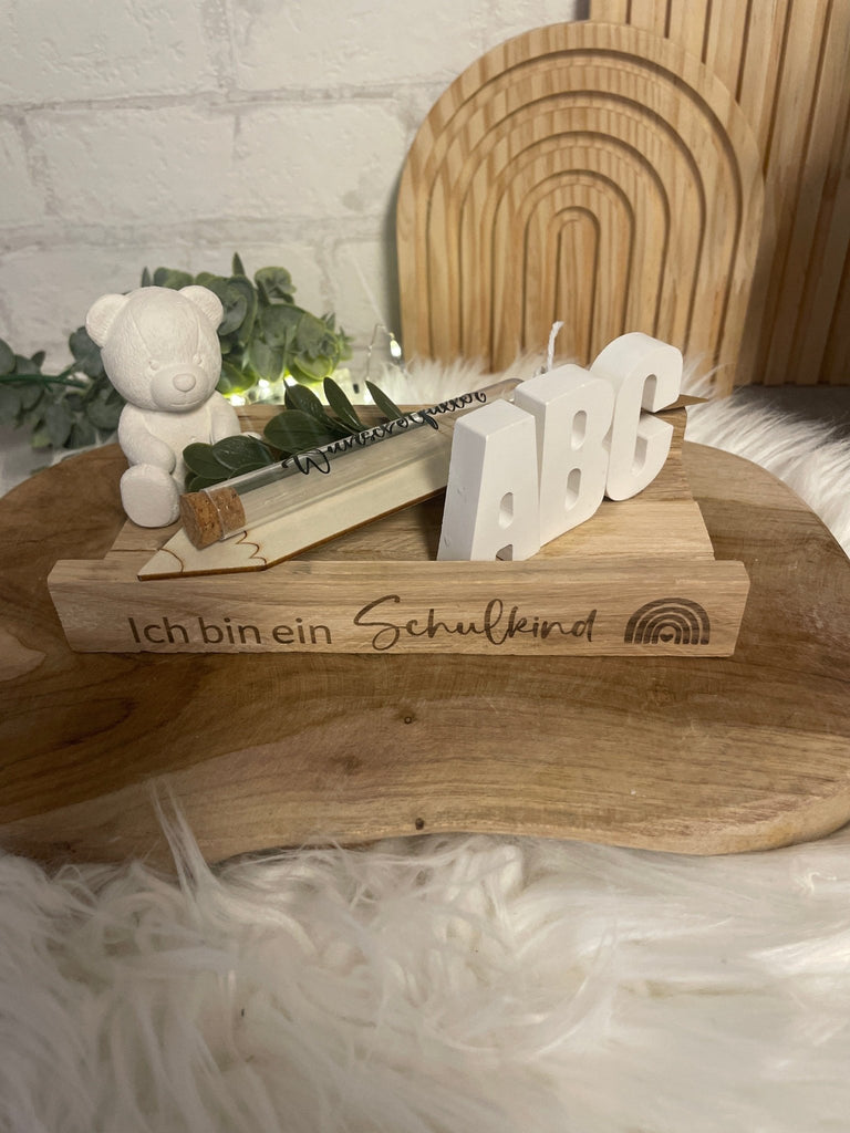 Geldgeschenk zur Einschulung – personalisiert mit Name & Datum - KB Socken