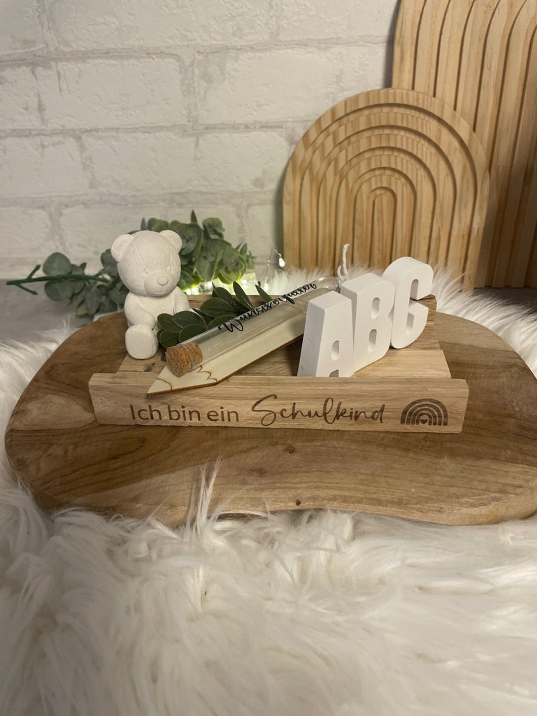 Geldgeschenk zur Einschulung – personalisiert mit Name & Datum - KB Socken