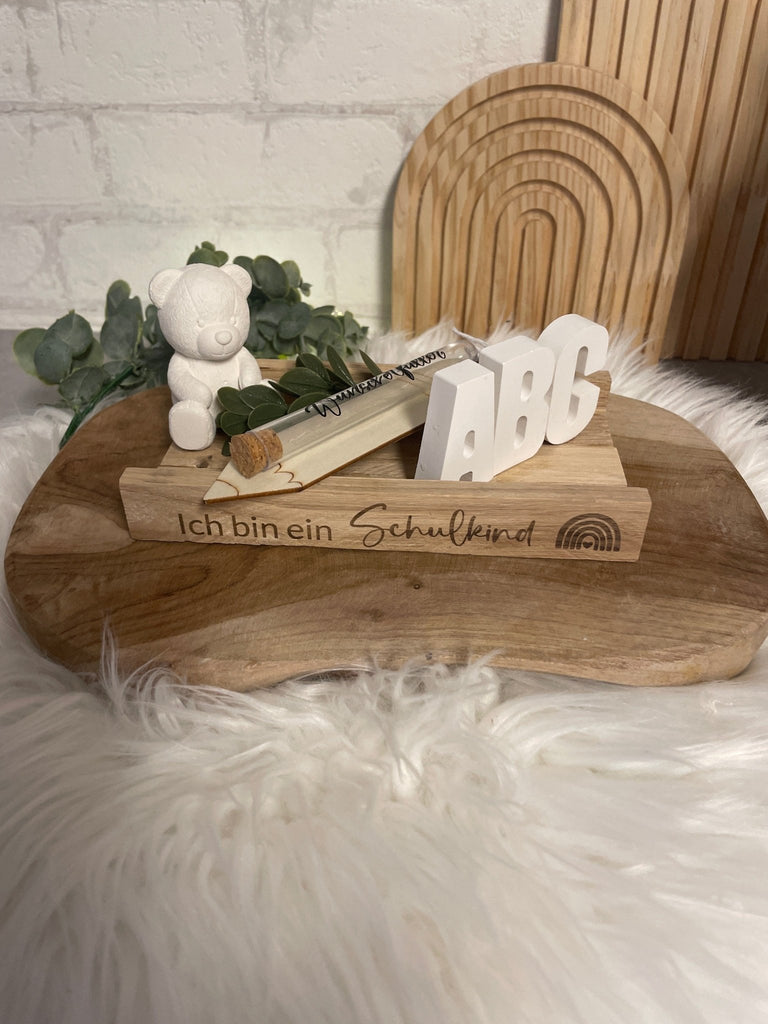 Geldgeschenk zur Einschulung – personalisiert mit Name & Datum - KB Socken