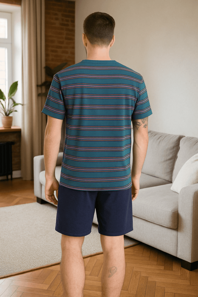 Herren Schlafanzug 100% Baumwolle Kurzarm - KB Socken