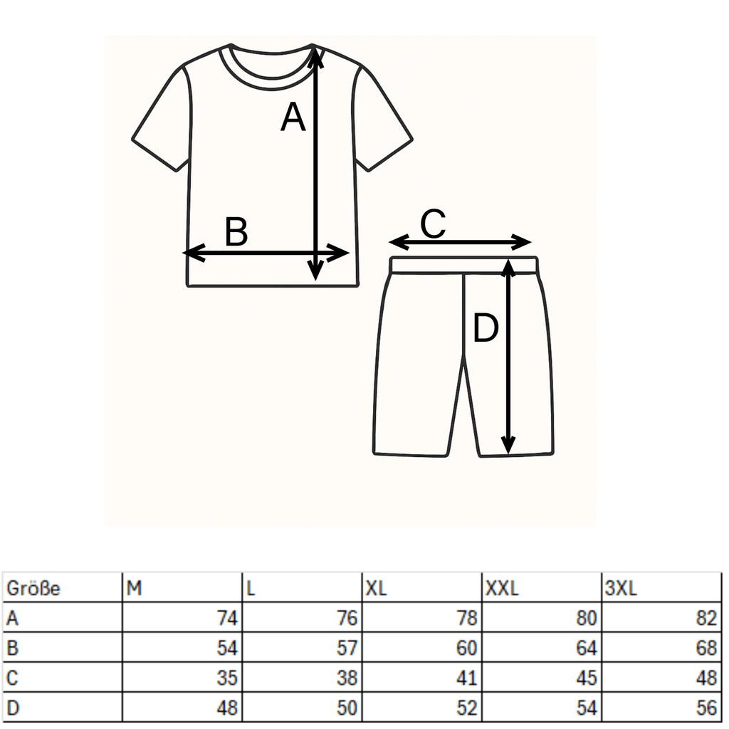 Herren Schlafanzug kurz rot – 100 % Baumwolle | KB Socken - KB Socken