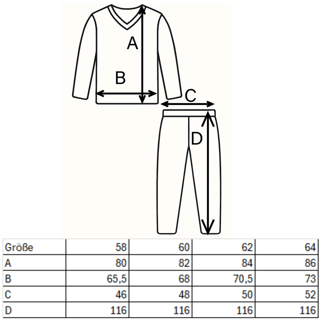 Herren Schlafanzug lang dunkelblau – bequem & pflegeleicht - KB Socken