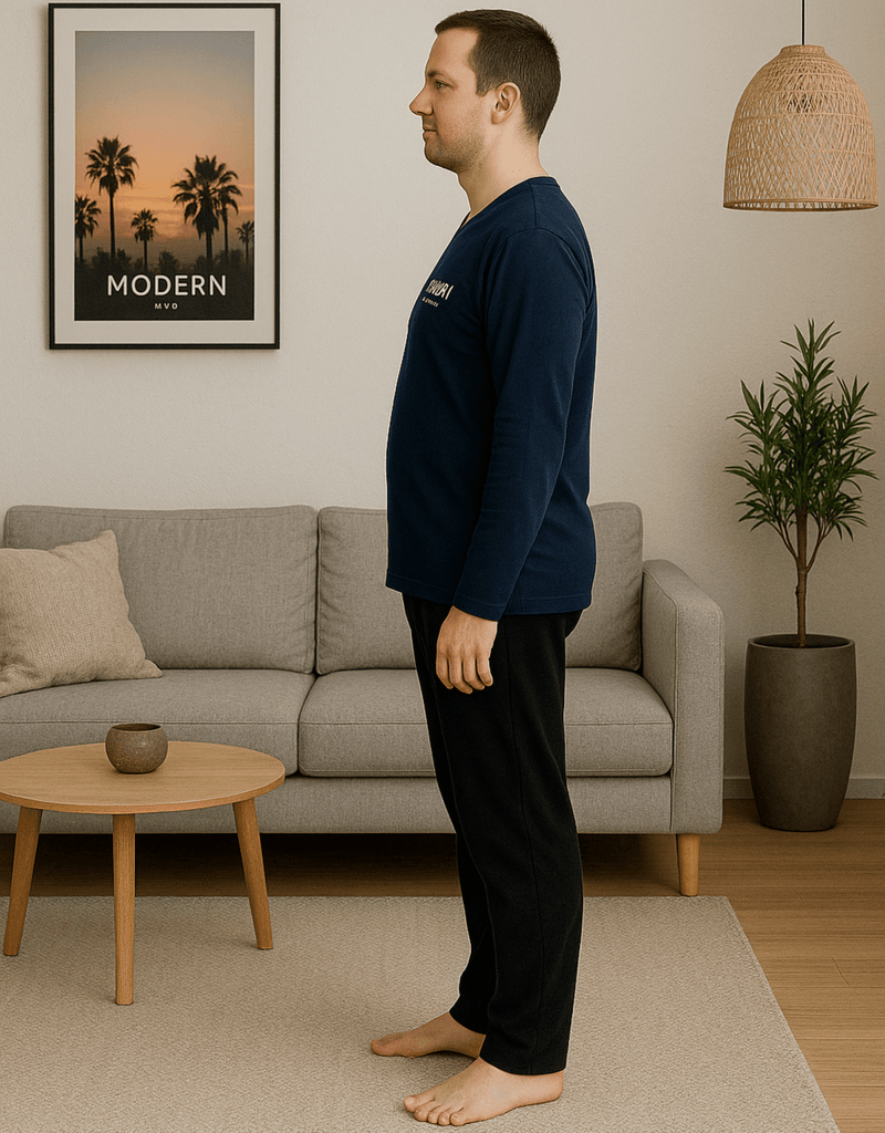Herren Schlafanzug lang dunkelblau – bequem & pflegeleicht - KB Socken