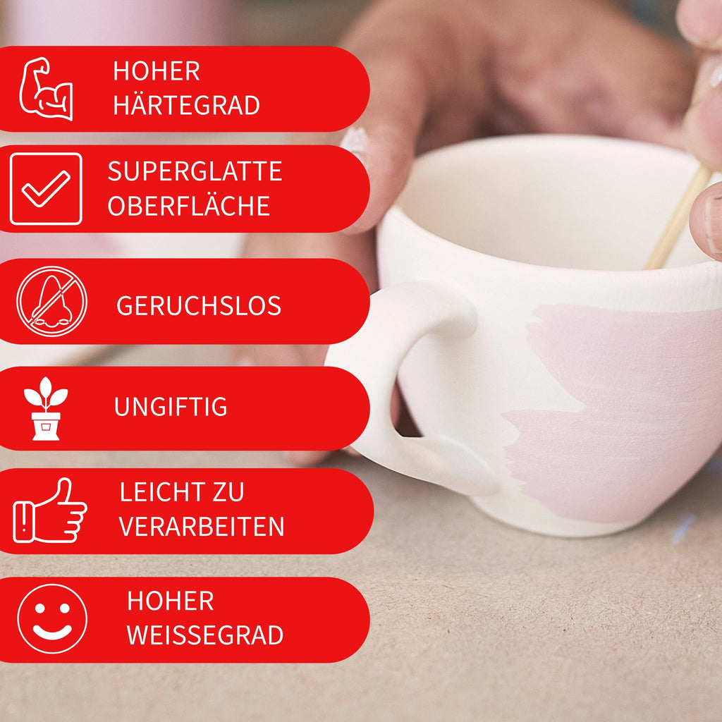 HobbyFun Dekoration KERAflott Reliefgießpulver weiß 1 kg