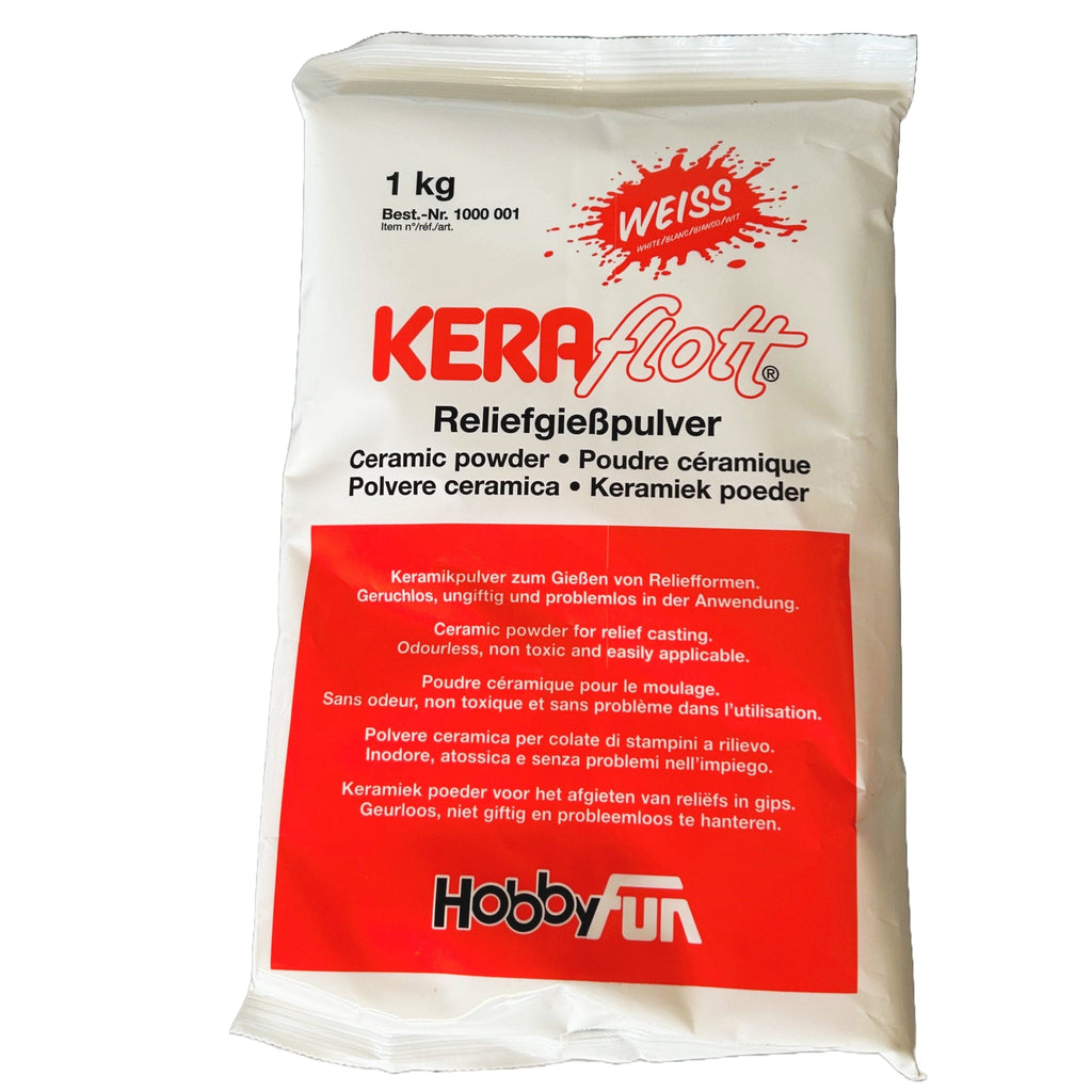 HobbyFun Dekoration KERAflott Reliefgießpulver weiß 1 kg