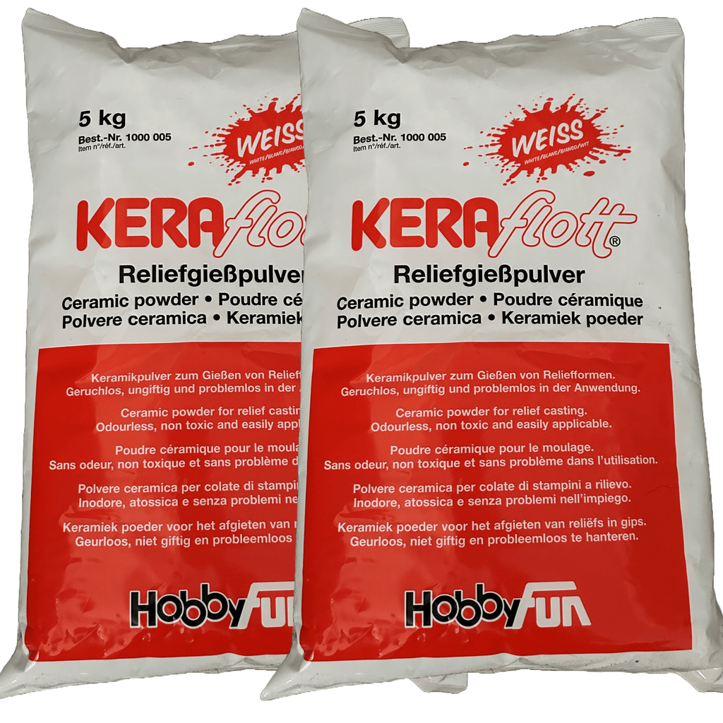 HobbyFun Dekoration KERAflott Reliefgießpulver weiß 2 x 5 kg Sack