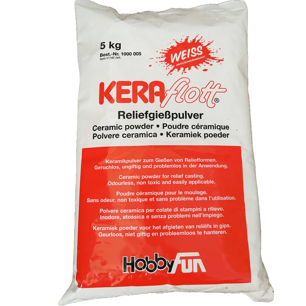 HobbyFun Dekoration KERAflott Reliefgießpulver weiß 5 kg Sack