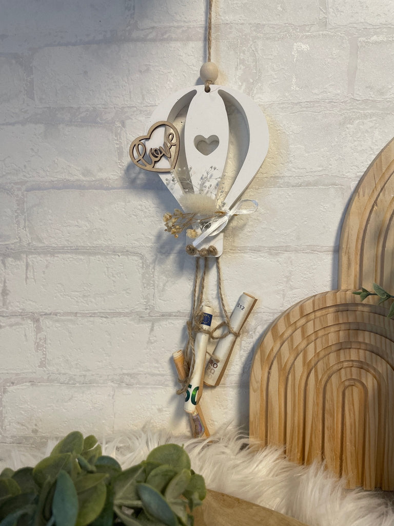 Keraflott Heißluftballon Deko – Geschenk zur Hochzeit, Geburt & Taufe - KB Socken