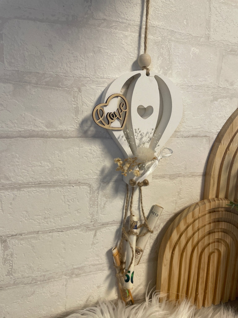 Keraflott Heißluftballon Deko – Geschenk zur Hochzeit, Geburt & Taufe - KB Socken