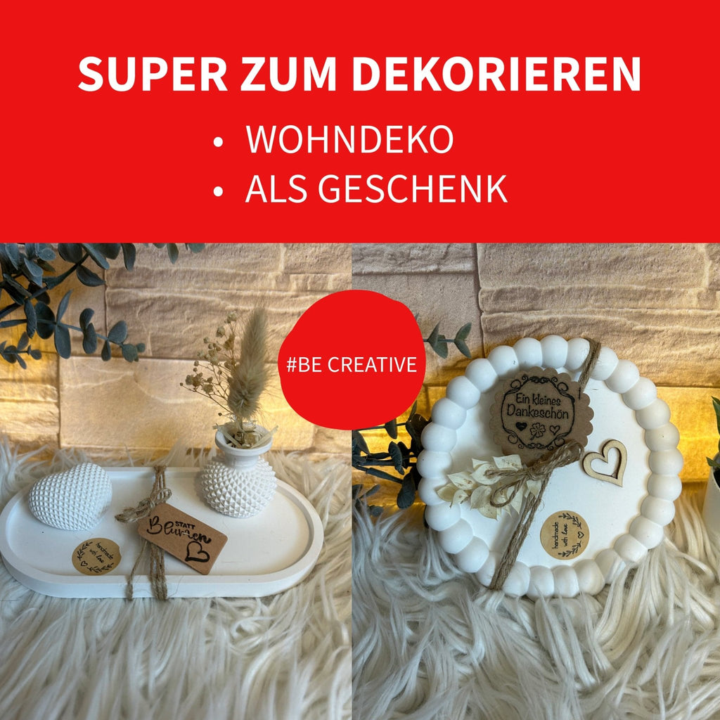 KERAflott Reliefgießpulver weiß 2 x 5 kg Sack mit Gipsbecher - KB Socken