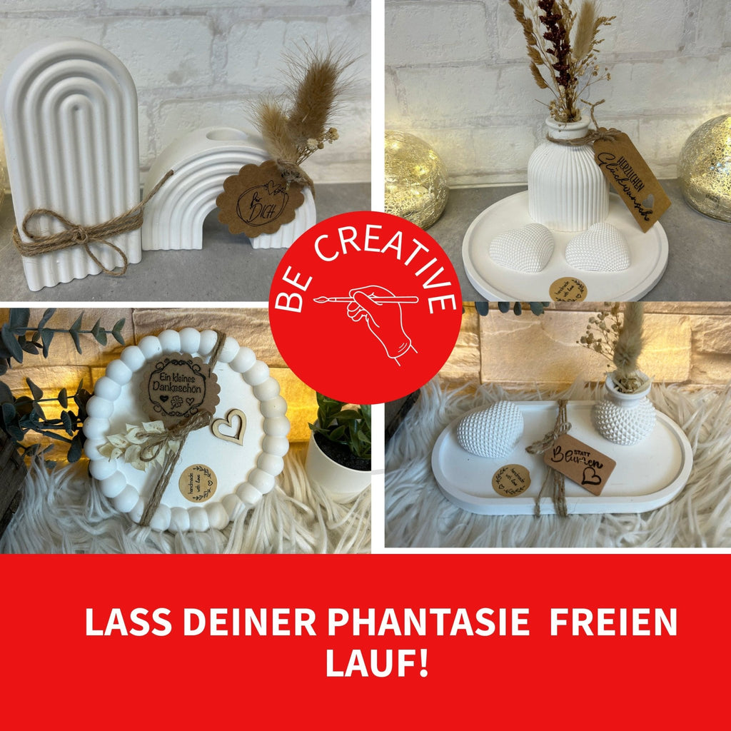 KERAflott Reliefgießpulver weiß 2 x 5 kg Sack mit Gipsbecher - KB Socken