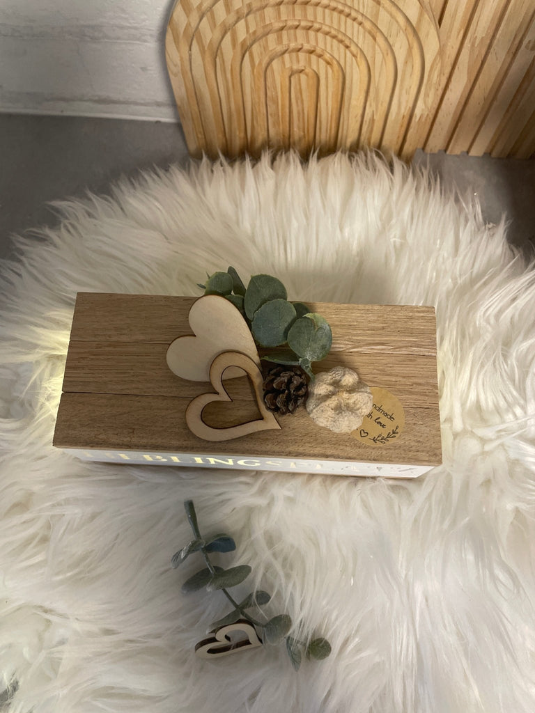 LED Lichtbox „Lieblingsplatz“ aus Holz – Stimmungslicht & Deko Geschenk - KB Socken