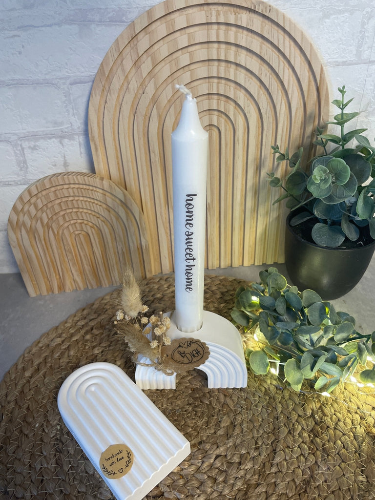 Regenbogen Deko mit Kerze – Hygge Geschenkidee in Weiß - KB Socken