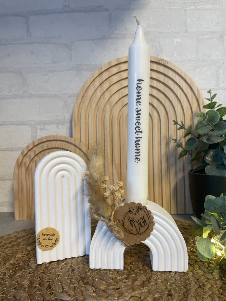 Regenbogen Deko mit Kerze – Hygge Geschenkidee in Weiß - KB Socken