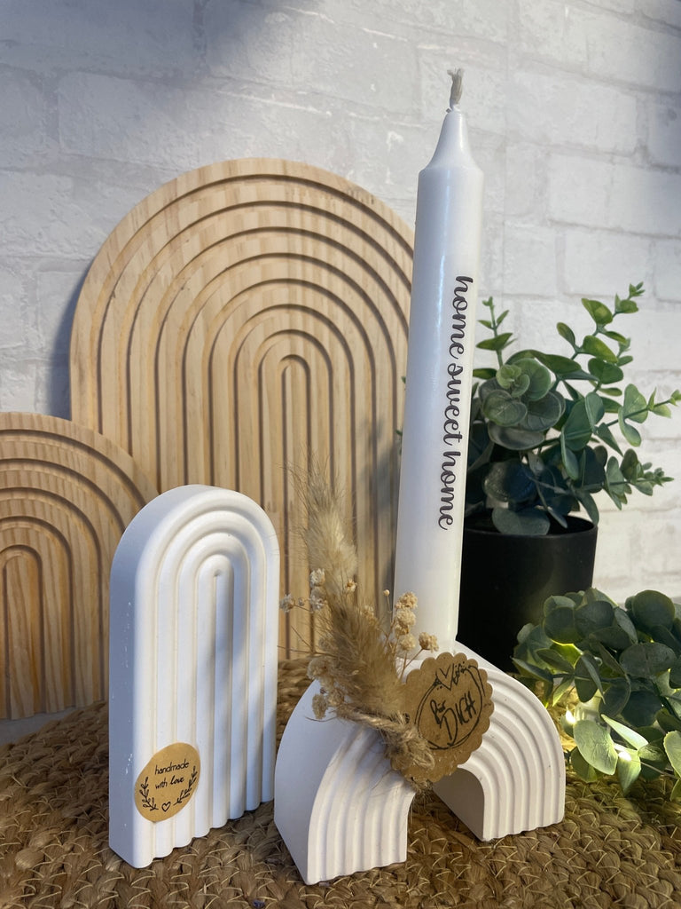 Regenbogen Deko mit Kerze – Hygge Geschenkidee in Weiß - KB Socken