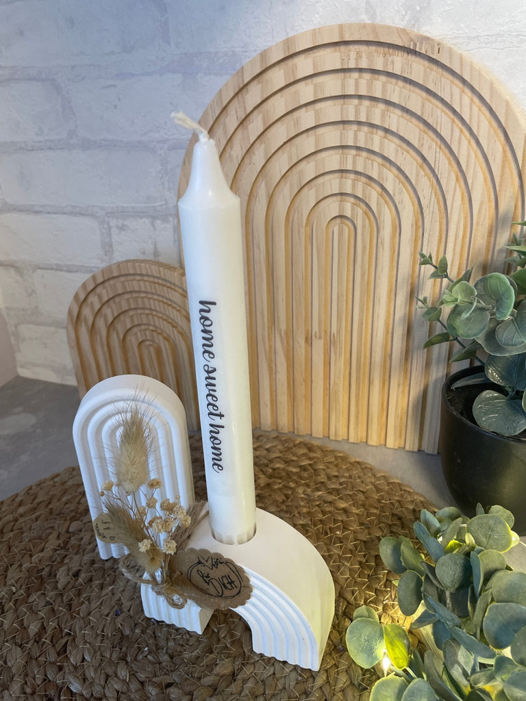 Regenbogen Deko mit Kerze – Hygge Geschenkidee in Weiß - KB Socken