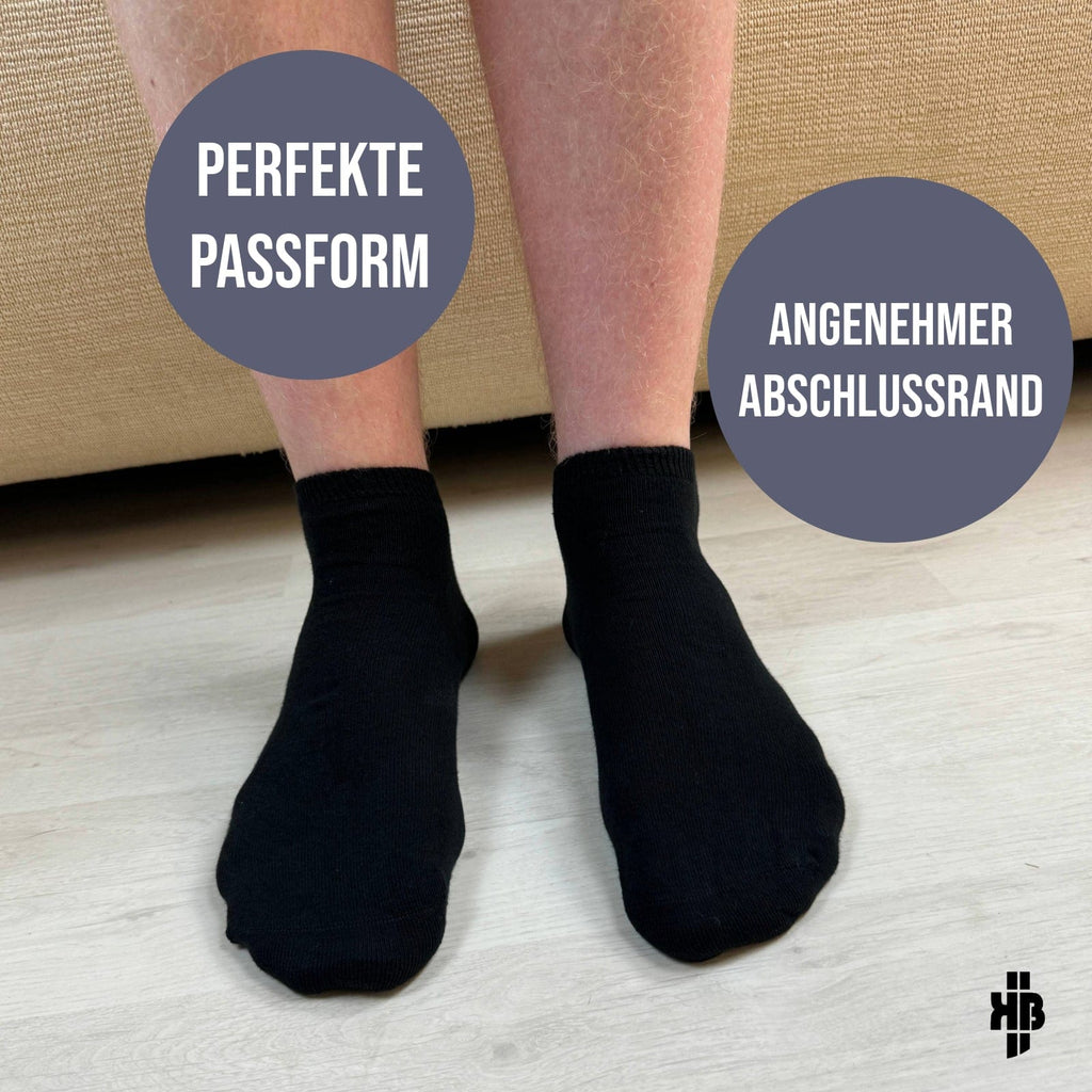Sneaker Socken Schwarz für Damen & Herren – 10 Paar | Nahtlos, bequem & atmungsaktiv - KB Socken