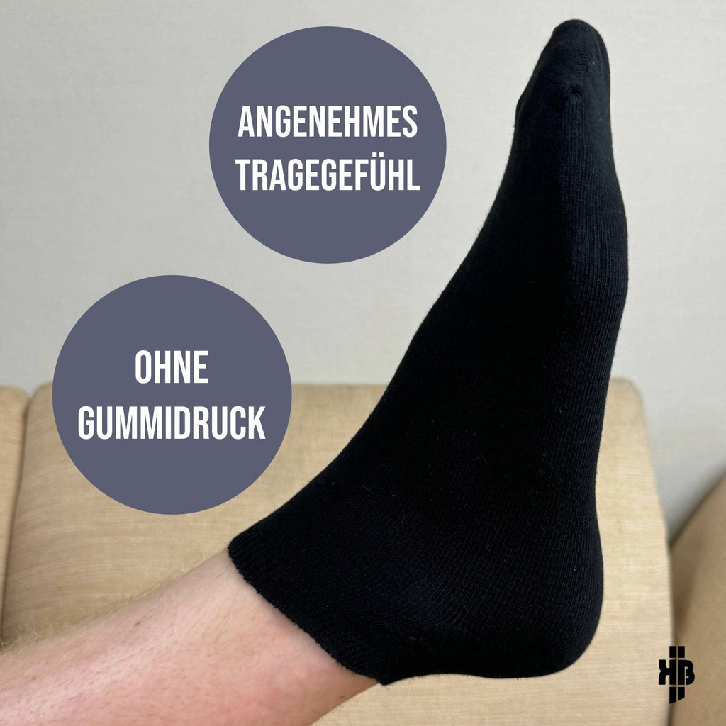 Sneaker Socken Schwarz für Damen & Herren – 10 Paar | Nahtlos, bequem & atmungsaktiv - KB Socken