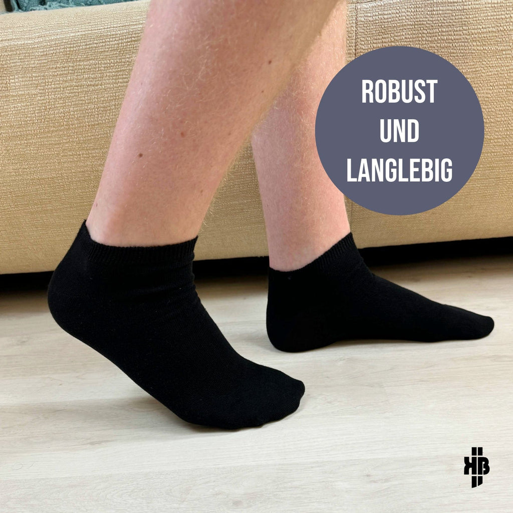 Sneaker Socken Schwarz für Damen & Herren – 10 Paar | Nahtlos, bequem & atmungsaktiv - KB Socken