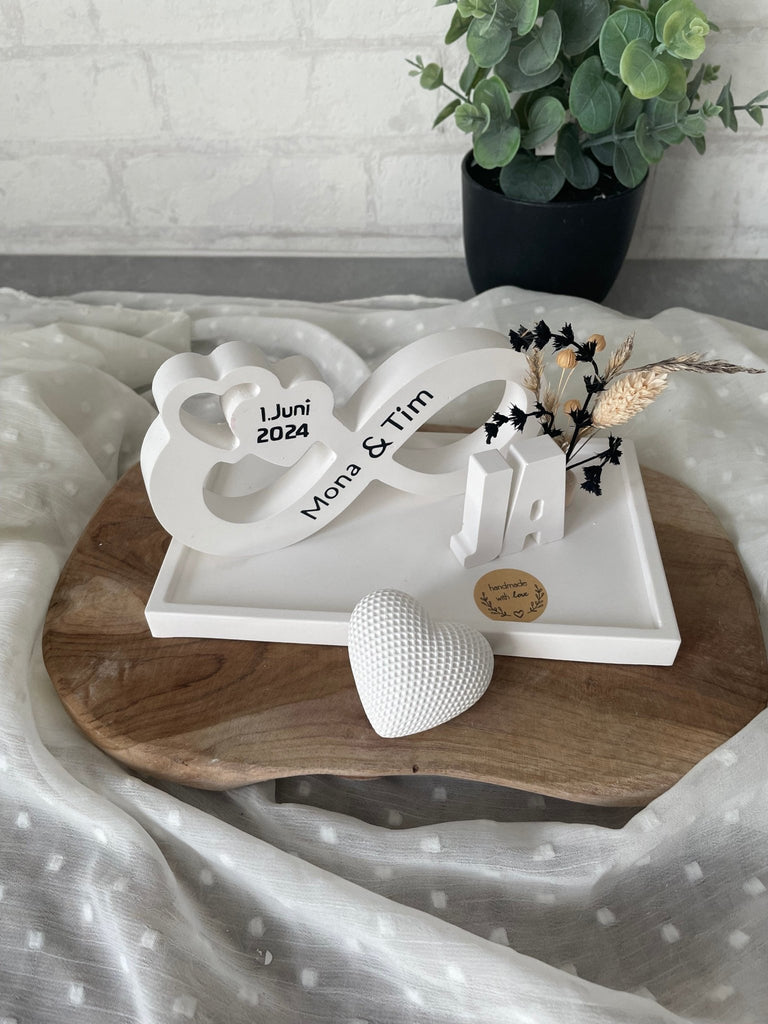 Unendlichkeitszeichen personalisiert – Geschenk für Hochzeit, Jahrestag & Liebe - KB Socken