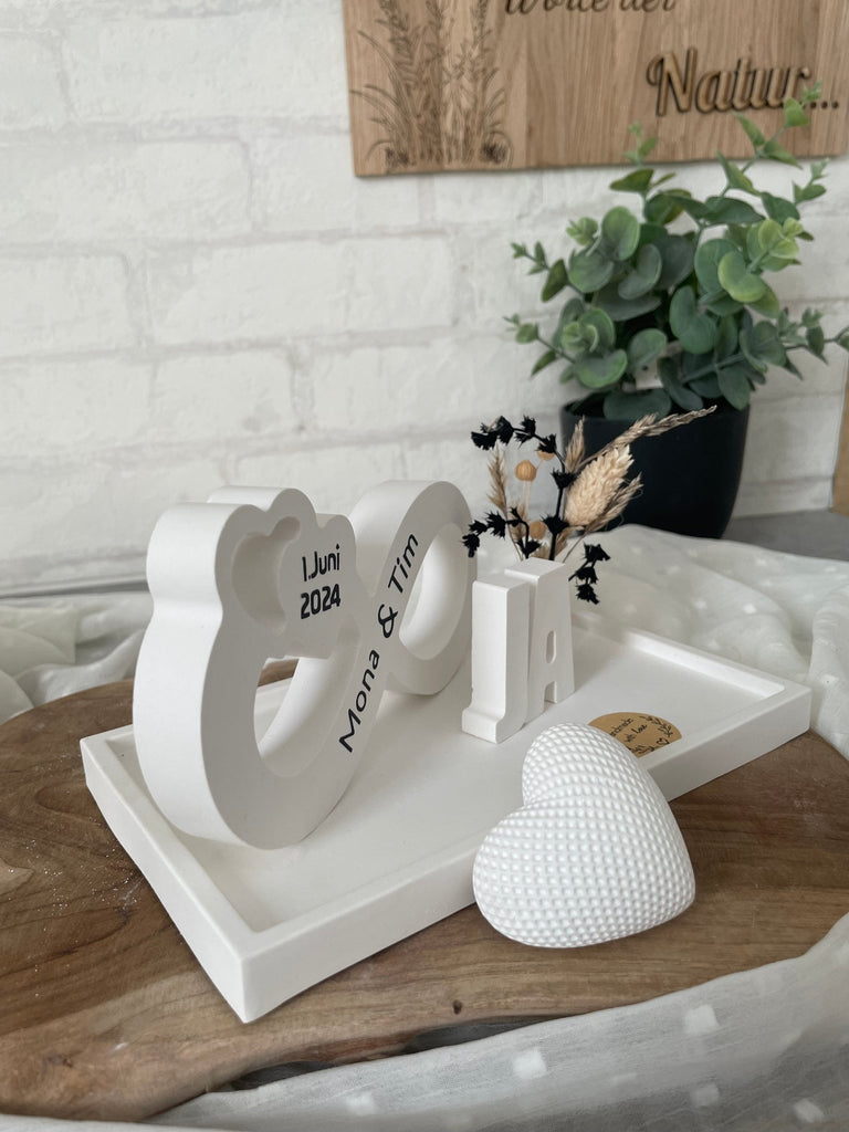 Unendlichkeitszeichen personalisiert – Geschenk für Hochzeit, Jahrestag & Liebe - KB Socken