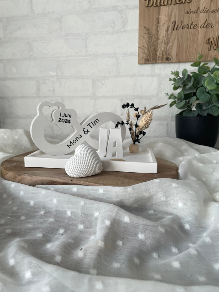 Unendlichkeitszeichen personalisiert – Geschenk für Hochzeit, Jahrestag & Liebe - KB Socken