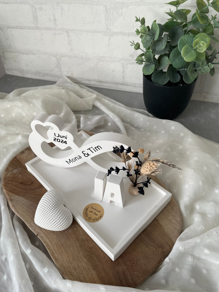 Unendlichkeitszeichen personalisiert – Geschenk für Hochzeit, Jahrestag & Liebe - KB Socken