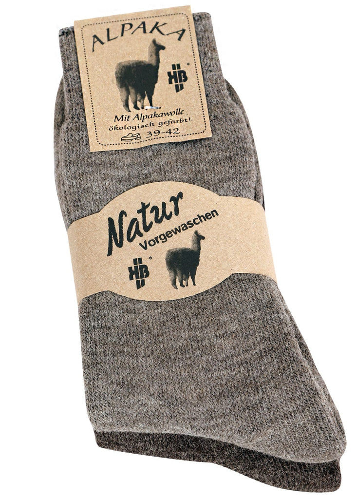 Alpaka Thermosocken braun - 2 Paar - KB Socken
