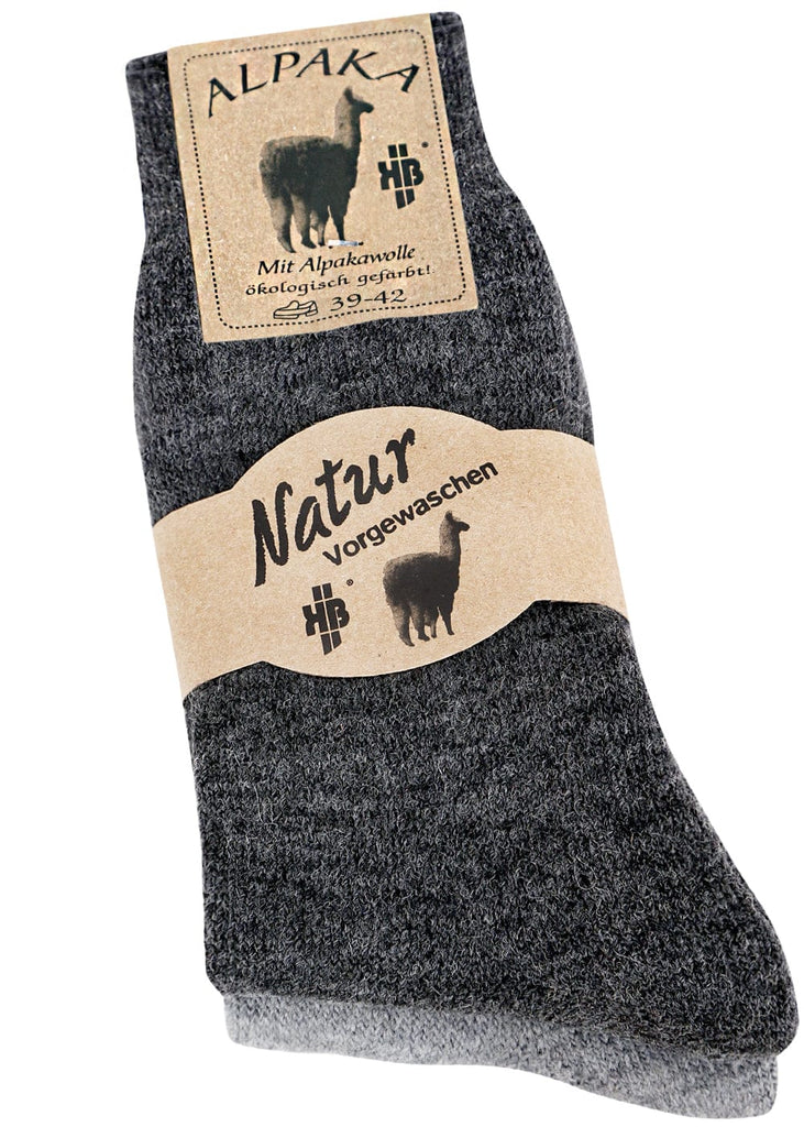 Alpaka Thermosocken grau - 2 Paar - KB Socken