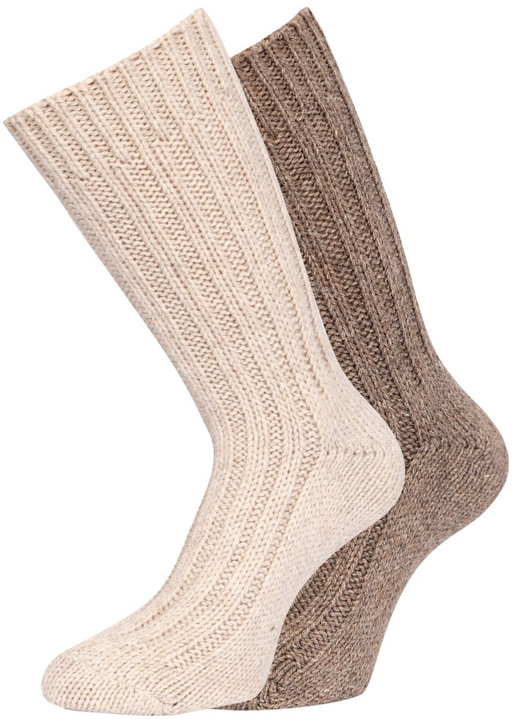 Alpaka Wollsocken dick gestrickt – 2 Paar warm & bequem - KB Socken