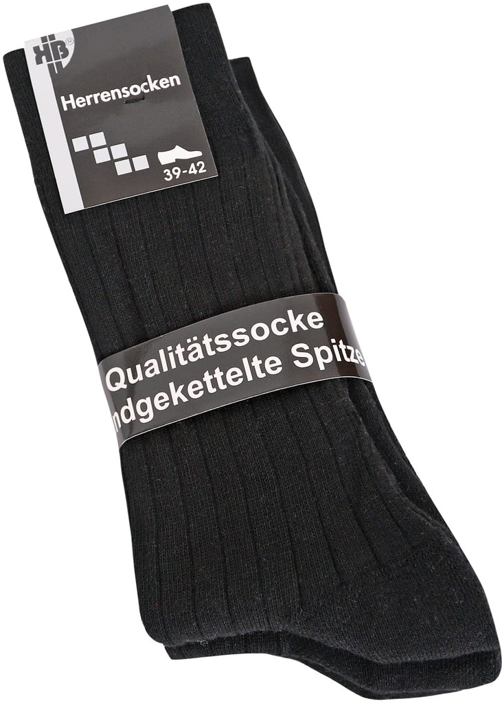 Arbeitssocken mit Frotteesohle Schwarz - 5 Paar - KB Socken