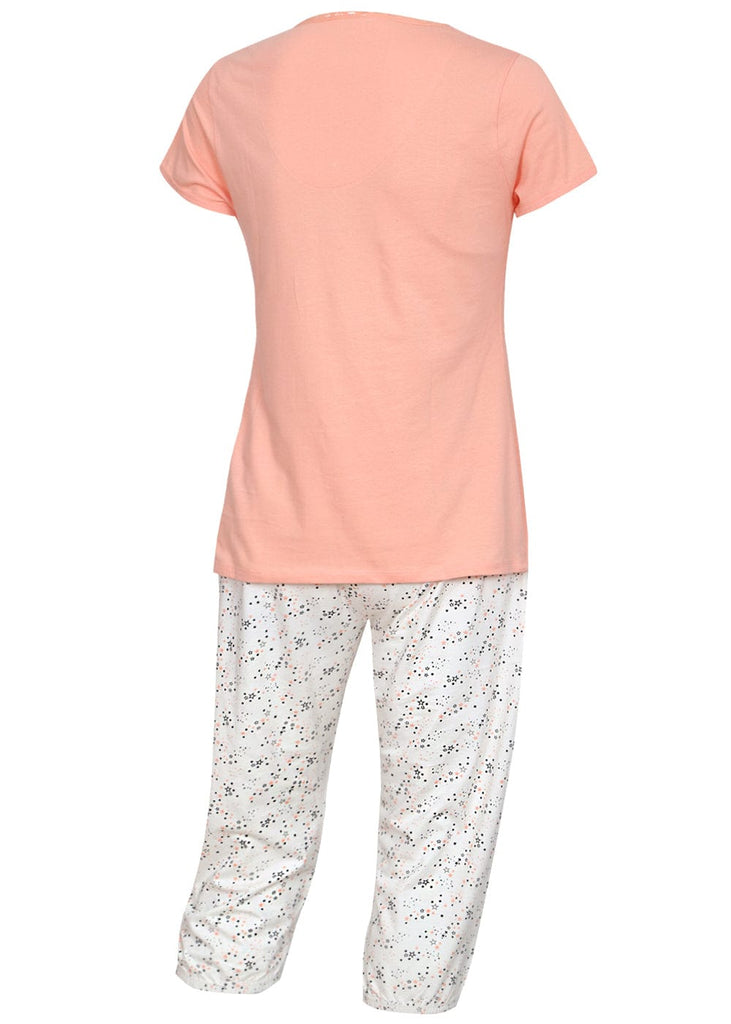 Bequemer Damen - Pyjama mit Blumenmuster – 2 - teiliges Set - KB Socken