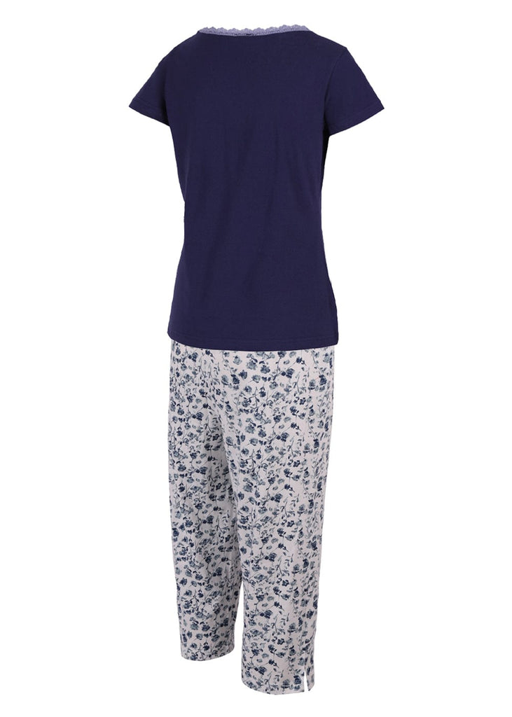 Damen Pyjama Set – Kurzarmshirt & 3/4 Hose - KB Socken