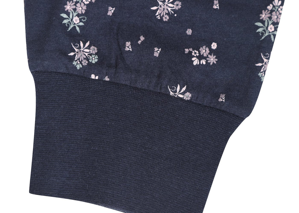 Damen Schlafanzug lang dunkelblau - 100% Baumwolle - KB Socken