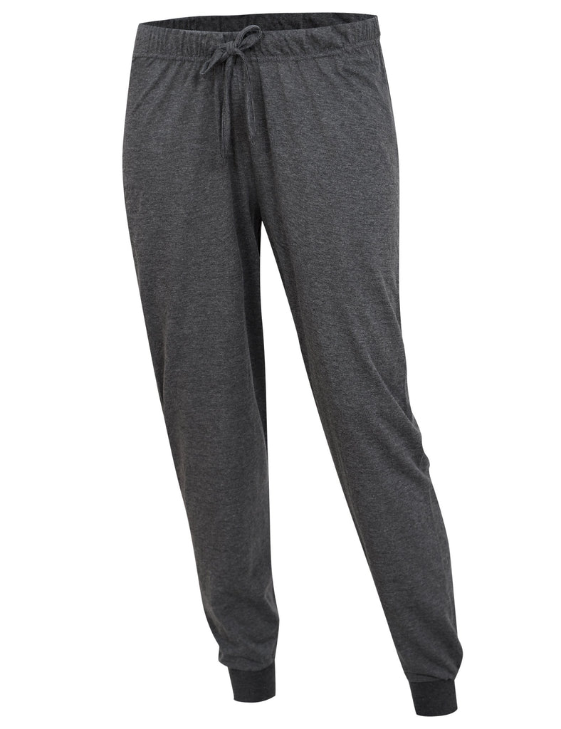 Damen Schlafanzug langarm – Streifen Oberteil & einfarbige Hose, bequem & weich - KB Socken