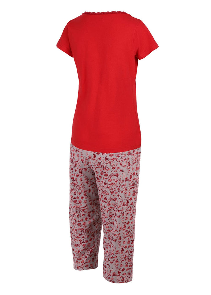 Damen Schlafanzug mit 3/4 Hose – 100 % Baumwolle | KB Socken - KB Socken