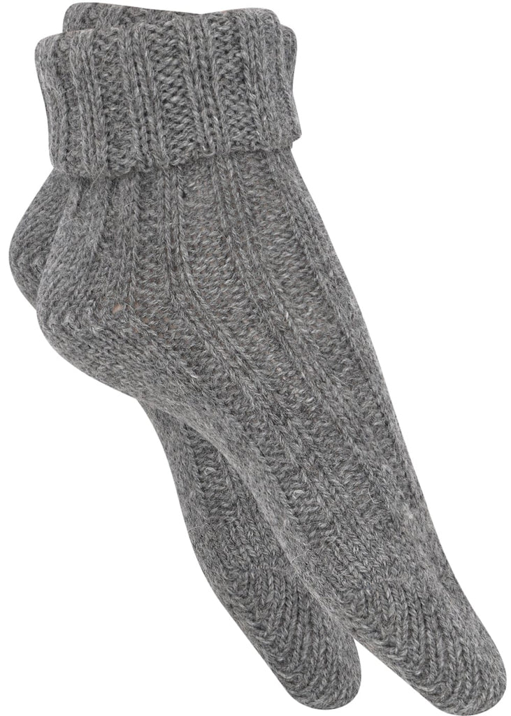 Dickgestrickte Alpakasocken mit Umschlag – 2 Paar warm & weich - KB Socken