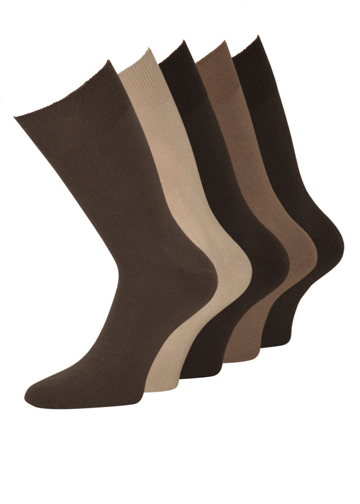 Herrensocken ohne Gummi – Brauntöne, bequem & druckfrei – 10 Paar - KB Socken