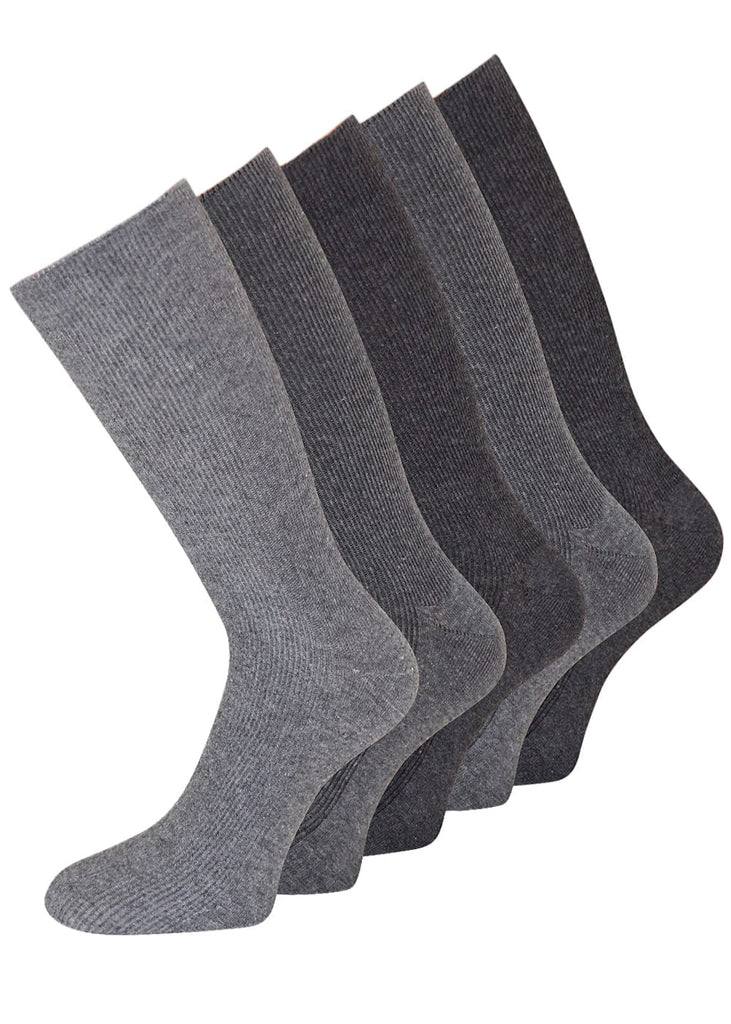 Herrensocken ohne Gummi – Grautöne, venenfreundlich & bequem – 10 Paar - KB Socken