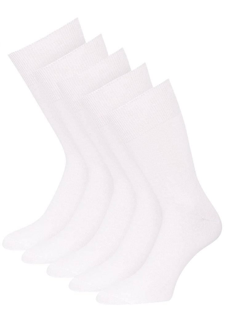 Hochwertige weiße Baumwollsocken – 5er Pack | Atmungsaktiv, angenehm & langlebig - KB Socken