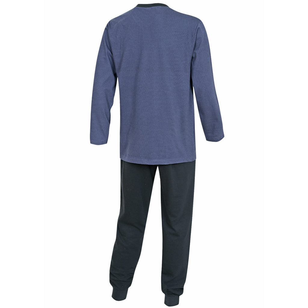 KB Schlafanzug Herren Herren Schlafanzug lang dunkelblau - 100% Baumwolle