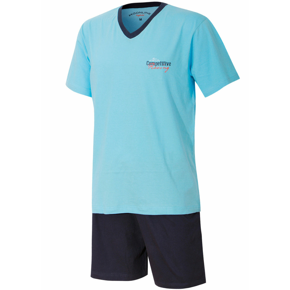 Herren Schlafanzug Kurzarm - Lockere Baumwoll Pyjama Set Für Sport & Freizeit