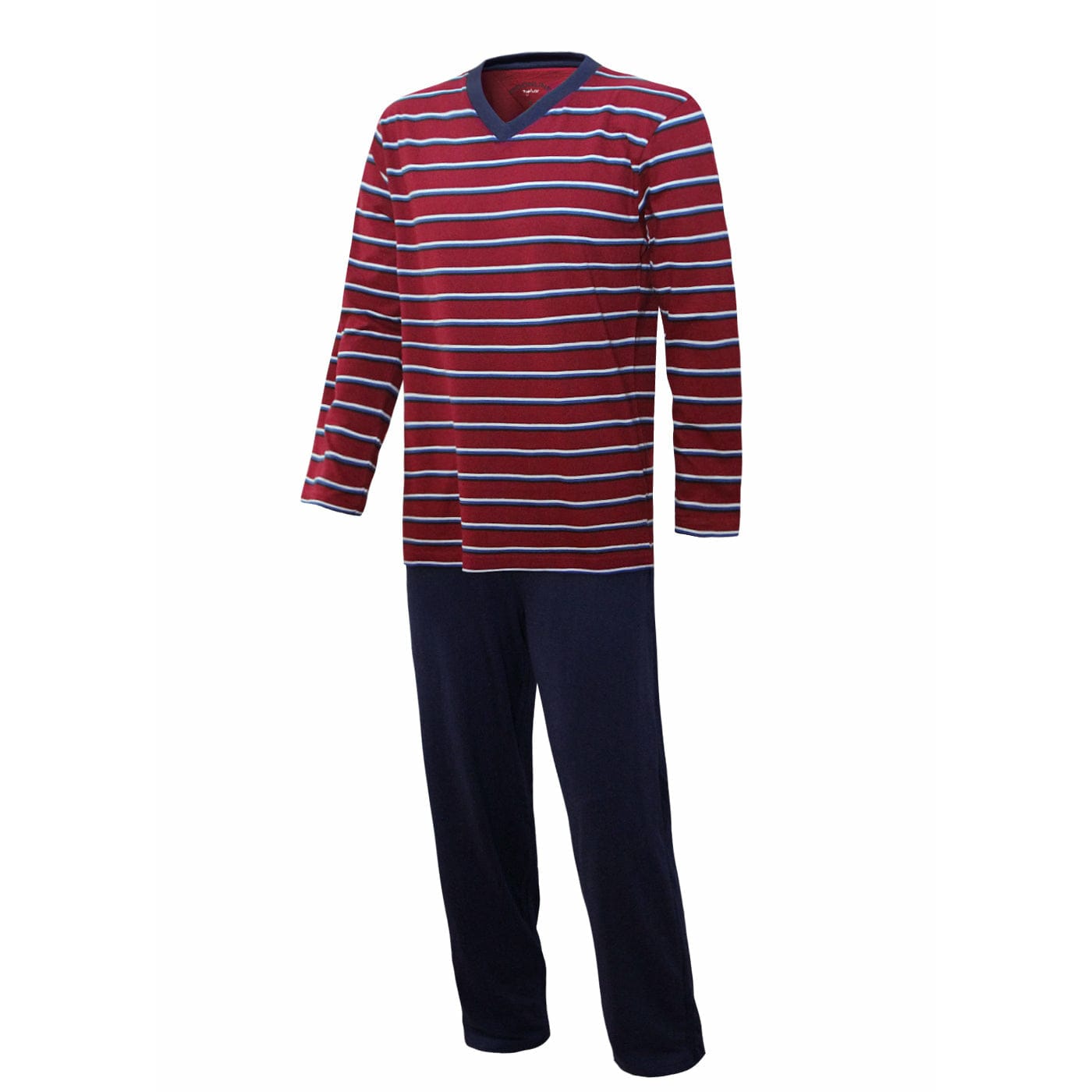 KB Socken Herren Schlafanzug lang gestreift - 100% Baumwolle
