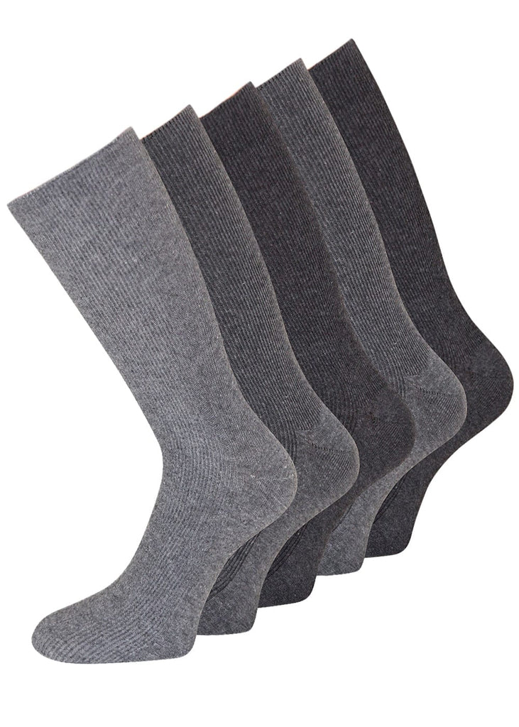 KB Socken 39-42 / grau Herrensocken Grautöne - ohne Gummi - 10 Paar