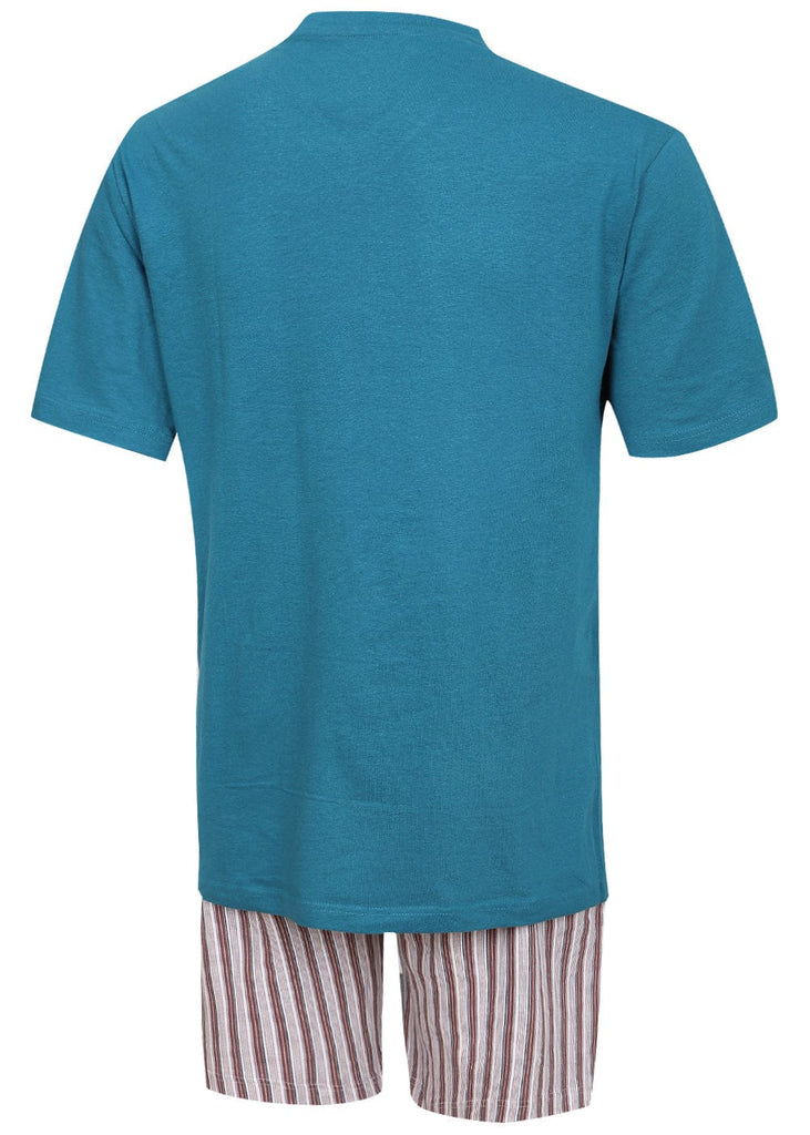 Moonline Nightwear Schlafanzug Herren Herren Schlafanzug kurz - 100% Baumwolle